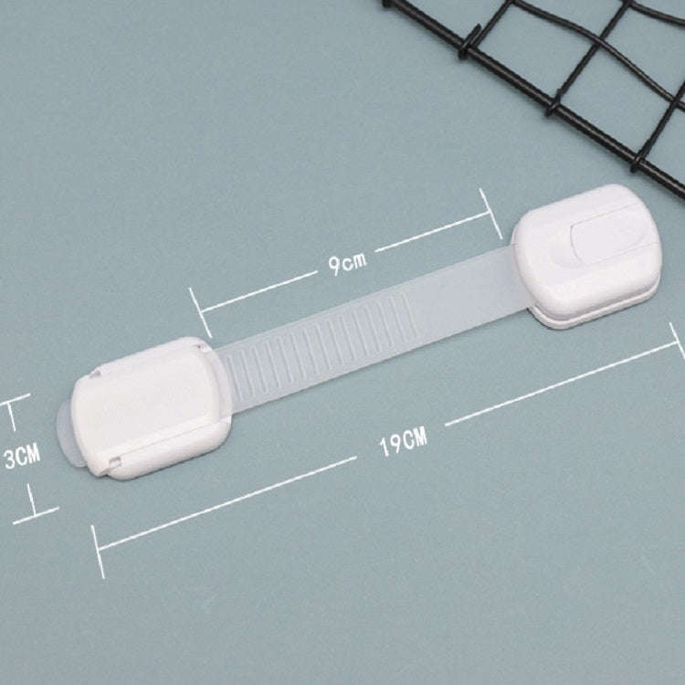 Slide Adjust Baby Safety Lock Refrigerator Drawer Lock(White)