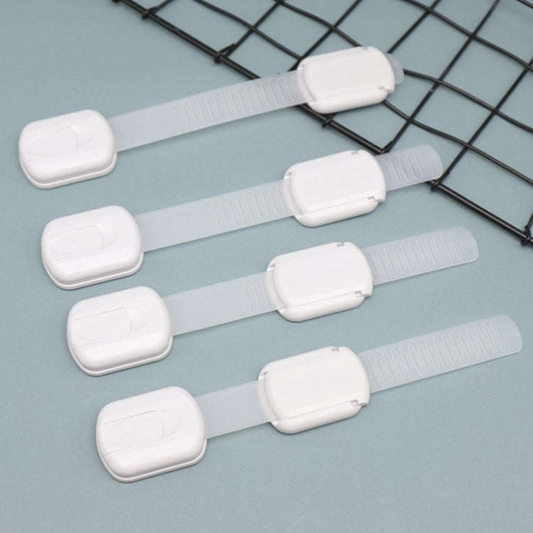 Slide Adjust Baby Safety Lock Refrigerator Drawer Lock(White)