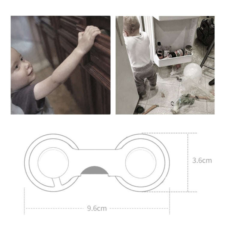 Pair Lock 5 PCS/Pack Children Drawer Anti-opening Cabinet Door Refrigerator Safety Lock