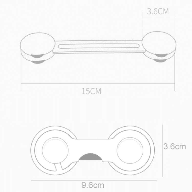 5 PCS Transparent +5 Pair Lock Children Drawer Anti-opening Cabinet Door Refrigerator Safety Lock