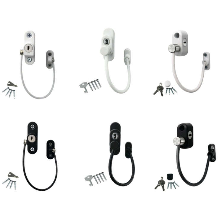 Children High-rise Anti-fall Safety Lock Window Push Limiter, Color: White