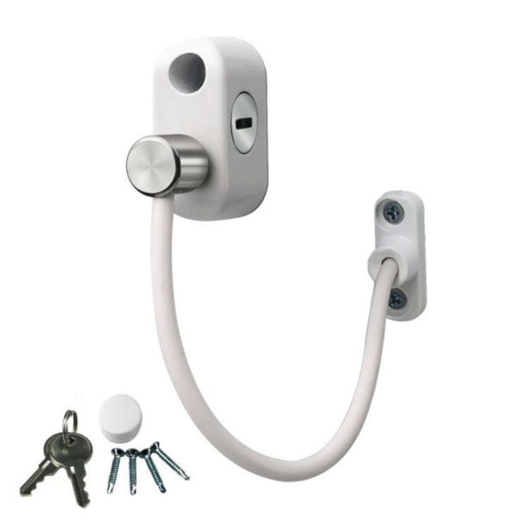 Children High-rise Anti-fall Safety Lock Window Push Limiter, Color: White (Special Thick)