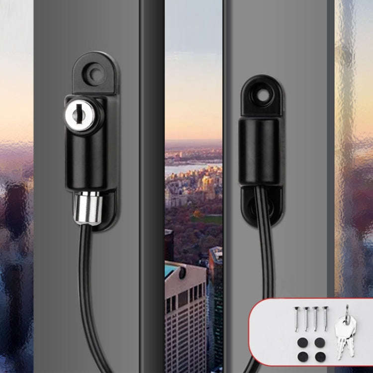 Children High-rise Anti-fall Safety Lock Window Push Limiter, Color: Black (Enhanced)