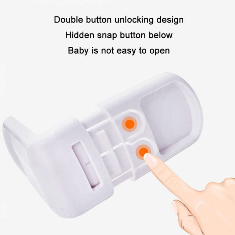 3 PCS Drawer Cabinet Door Child Safety Right Angle Lock(Black)