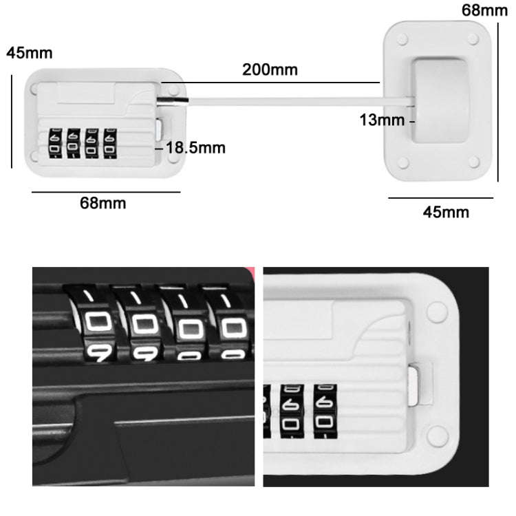 Children Window Anti-fall Protection Password Lock(White)