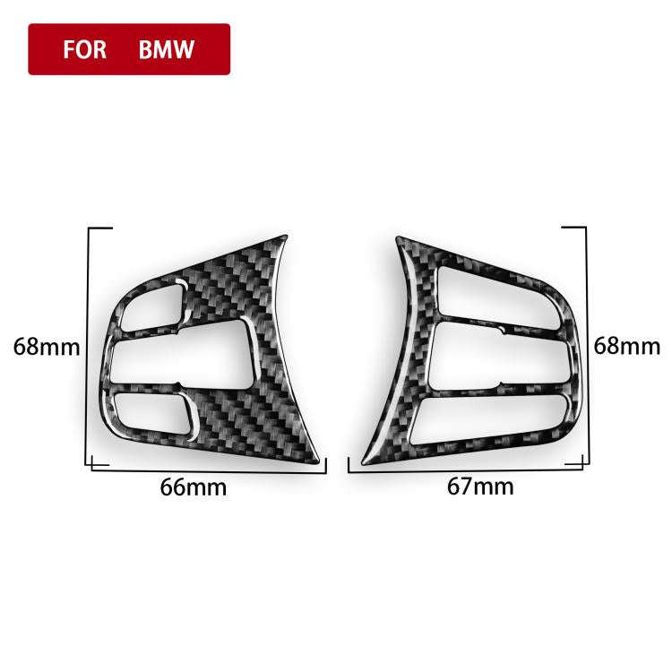 For BMW X1 F48/X2 F39 2pcs /Set Steering Wheel Button Stickers(Black)
