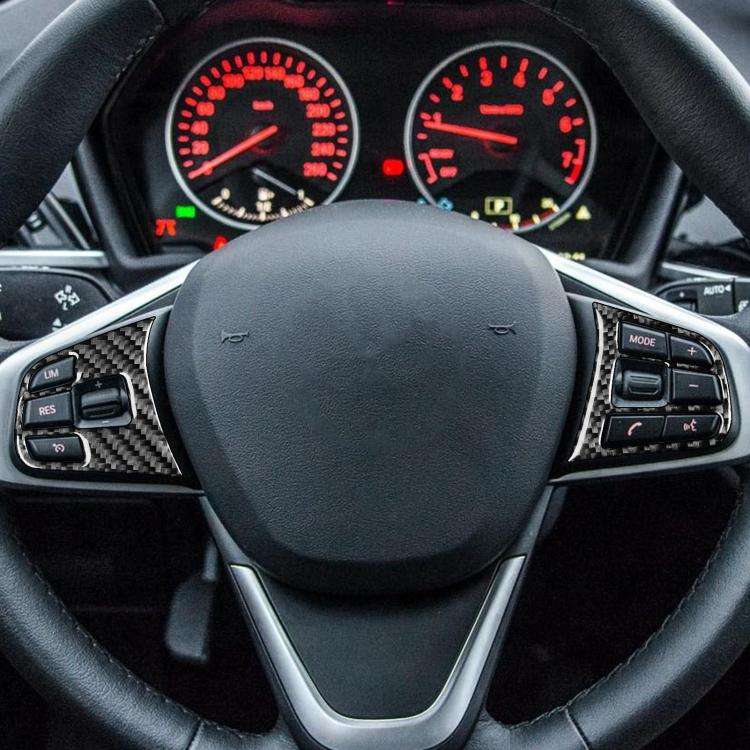 For BMW X1 F48/X2 F39 2pcs /Set Steering Wheel Button Stickers(Black)