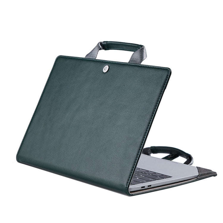 Laptop Bag Protective Case Tote Bag For MacBook Pro 15.4 inch, Color: Dark Green