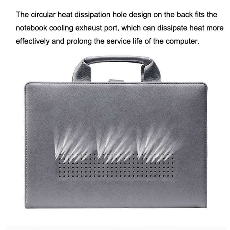 Laptop Bag Protective Case Tote Bag For MacBook Pro 15.4 inch, Color: Dark Gray + Power Bag