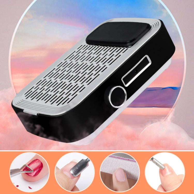 80W Wireless Rechargeable Nail Vacuum Cleaner, Specification: US Plug (White)