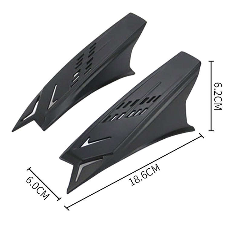 1 Pair Motorcycle Helmet  Horns Plastic Paste Decoration(Red)