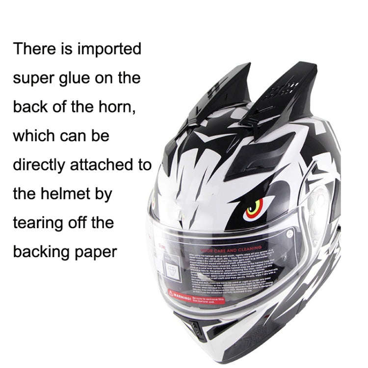 1 Pair Motorcycle Helmet  Horns Plastic Paste Decoration(Red)