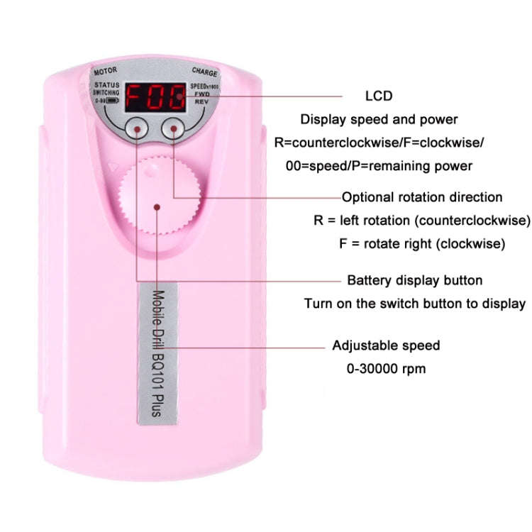 Portable Electric Pen Nail Removal Tool Mini Nail Polishing Machine(US Plug)