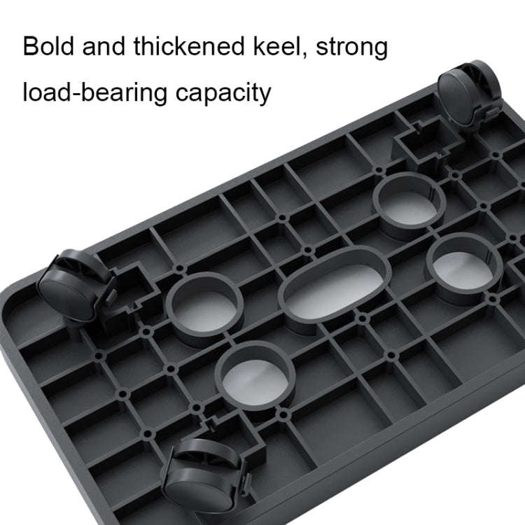 036-1 Desktop Computer Host Increased Rack with Wheels, Spec: Parallel Wheel (Black)