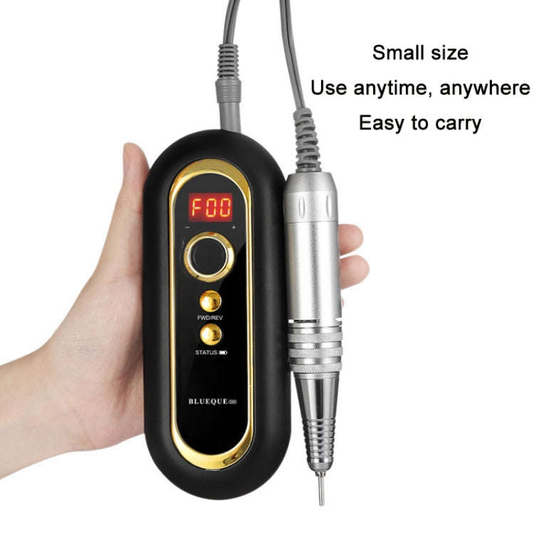 BLUEQUE Plug-in Portable Nail Art Carbon Brush Grinder, Specification: EU Plug (White)