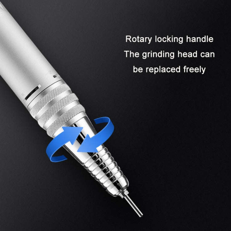 BLUEQUE Plug-in Portable Nail Art Carbon Brush Grinder, Specification: EU Plug (White)