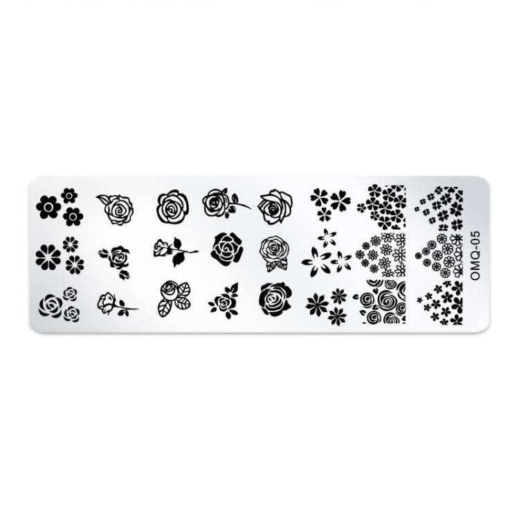 5 PCS Nail Art Print Template Nail Art Tools(OMQ-05)