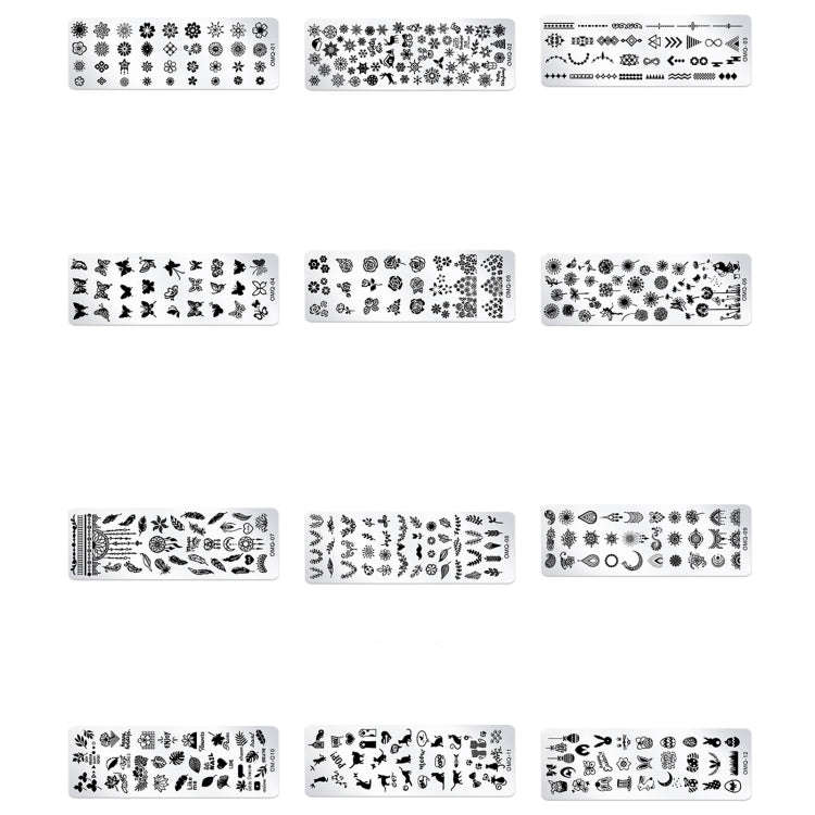 5 PCS Nail Art Print Template Nail Art Tools(OMQ-07)