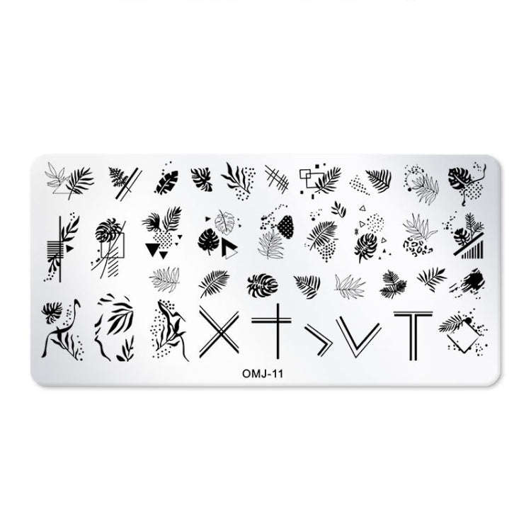 5 PCS Square Nail Art Print Template Nail Accessories(OMJ-11)