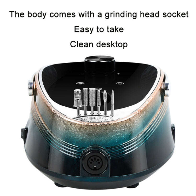 Ice Flower Gradient Rechargeable Low Noise Nail Polishing Machine, Specification: US Plug (Yellow...