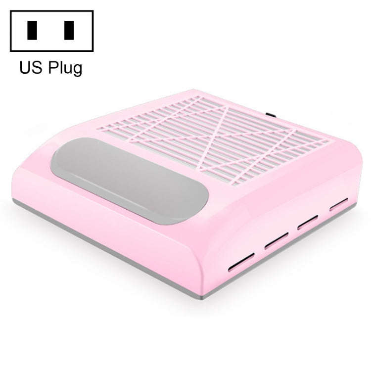 80W Manicure Vacuum Cleaner With Pull-Out Filter, Specification: US Plug (Pink)