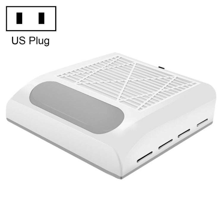 80W Manicure Vacuum Cleaner With Pull-Out Filter, Specification: US Plug (White)