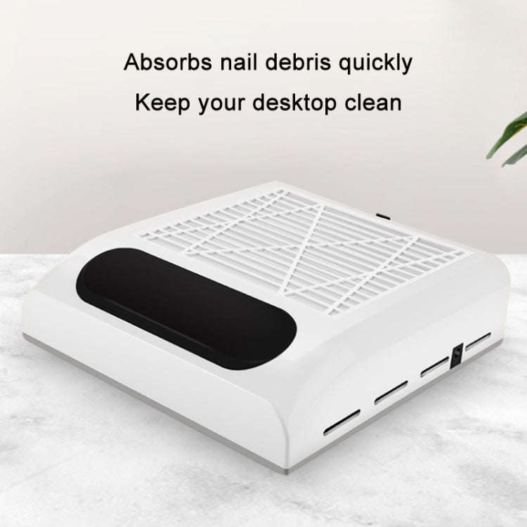 80W Manicure Vacuum Cleaner With Pull-Out Filter, Specification: EU Plug (White)