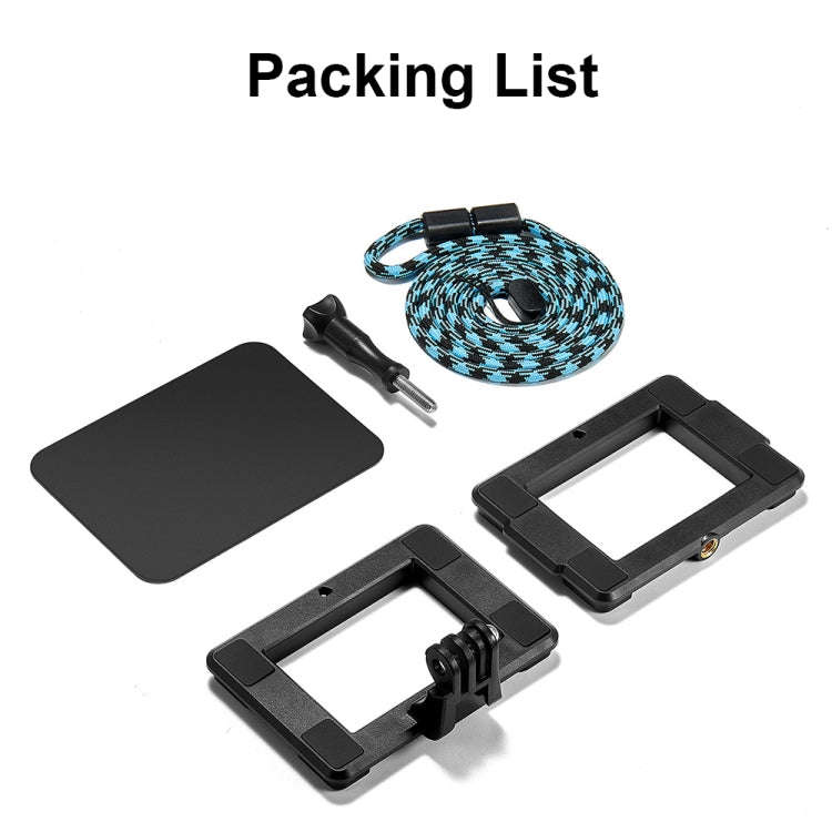 060 Outdoor Live Action Camera Magnetic Bracket with Adjustable Lanyard(Black)
