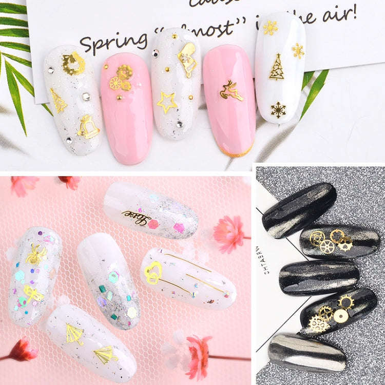 5 Boxes SP0284 Hollow Metal Decorative Patch Nail Art Accessories Nail Art Accessories(Gear 3)