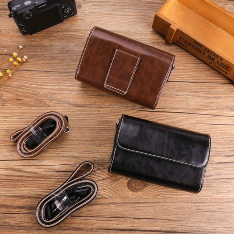 For Canon G7X3 / G5X2 / Sony ZV1RX1007 / RICOH GR3 Camera Leather Case(Light Brown)