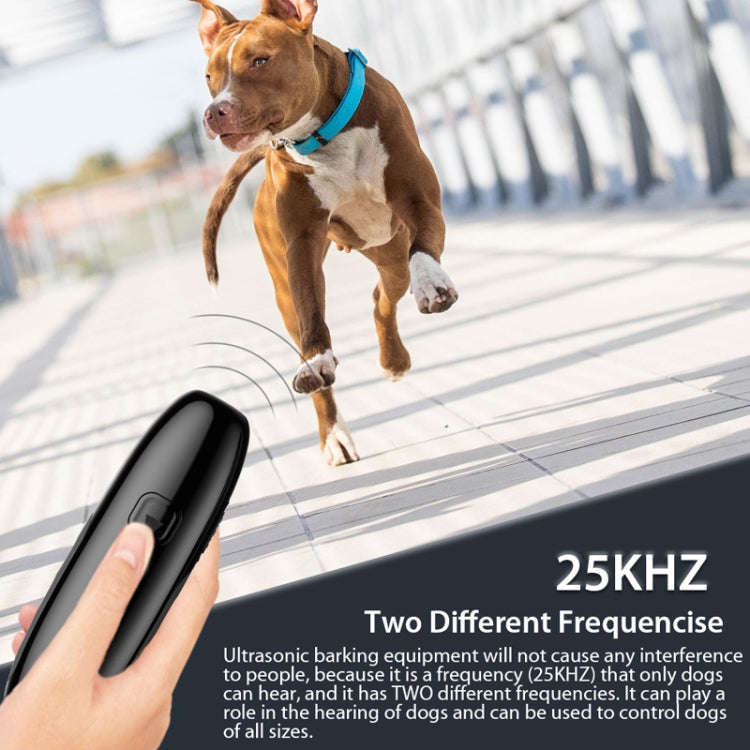 UB100 Ultrasonic Trainer Barking Device Handheld Portable Driving Artifact(Silver)