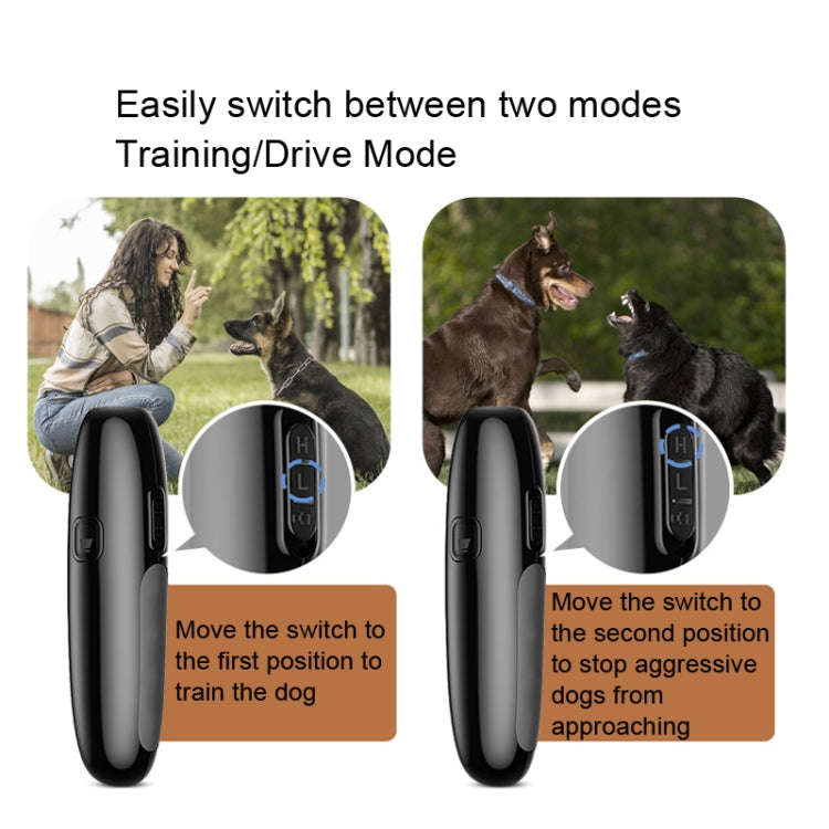 UB100 Ultrasonic Trainer Barking Device Handheld Portable Driving Artifact(Silver)