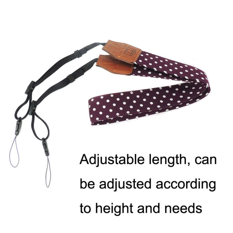Multi-color Shoulder Neck Strap SLR Retro Camera Shoulder Strap(Wine Red)