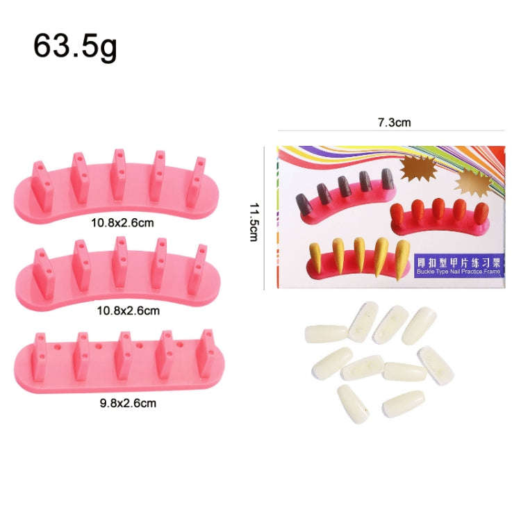 3 Sets Adhesive-Free Nail Practice Stand Nail Display Stand(02 Pink)