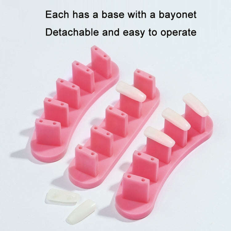 3 Sets Adhesive-Free Nail Practice Stand Nail Display Stand(02 Pink)
