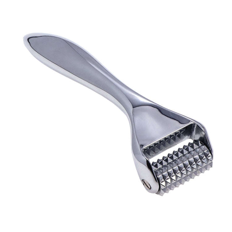 Face Slimming Instrument Roller Metal Barbed Facial Massager(Silver)
