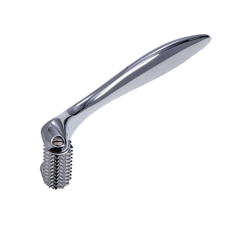 Face Slimming Instrument Roller Metal Barbed Facial Massager(Silver)