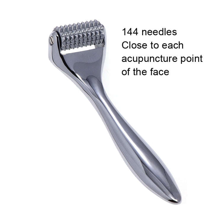 Face Slimming Instrument Roller Metal Barbed Facial Massager(Silver)