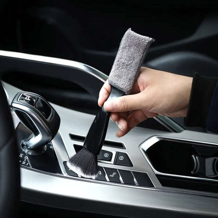 D-4527 Car Dust Cleaning Double-hended Soft Bristle Detail Brush(Blue)