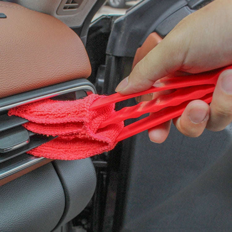 AQ-CS01 Multifunctional Car Beauty Tool Brush Air Outlet Cleaning Brush(Blue)