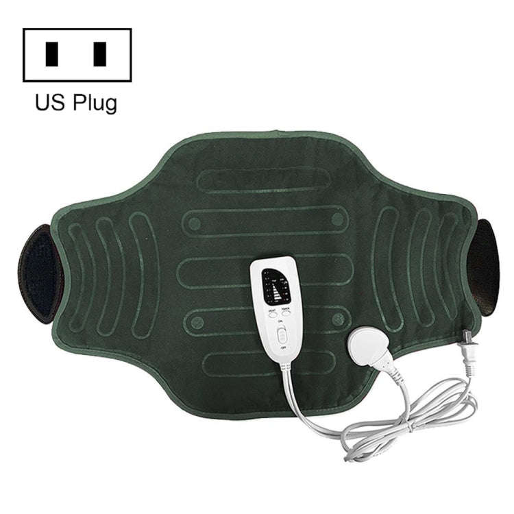 Adjustable Temperature Timing Waist Thermal Compression Heated Belt US Plug 120V(Dark Gray)