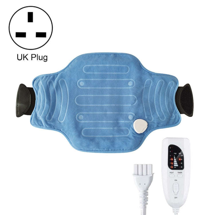 Adjustable Temperature Timing Waist Thermal Compression Heated Belt UK Plug 240V(Light Blue)