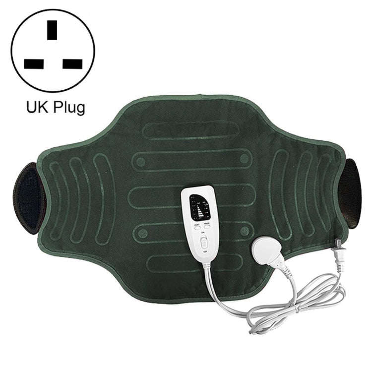 Adjustable Temperature Timing Waist Thermal Compression Heated Belt UK Plug 240V(Dark Gray)