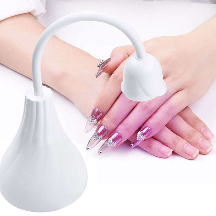 Portable USB Nail Art Rose Nail Polish Glue Phototherapy Lamp(White)
