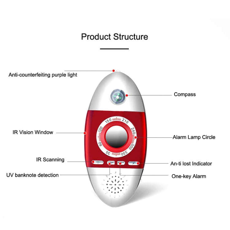 K200 Hotel Anti-sneak Camera Multi-function Infrared Camera Detector Color Random Delivery