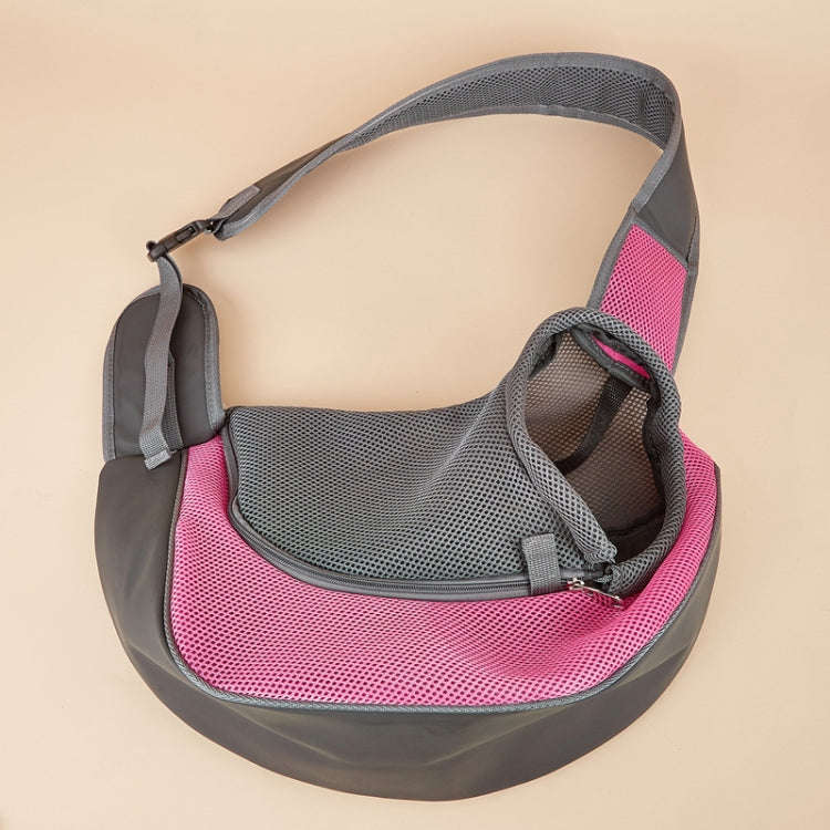 Pet Bag Widened Shoulder Strap Breathable Messenger Cat Bag,Size: Small(Rose Red)