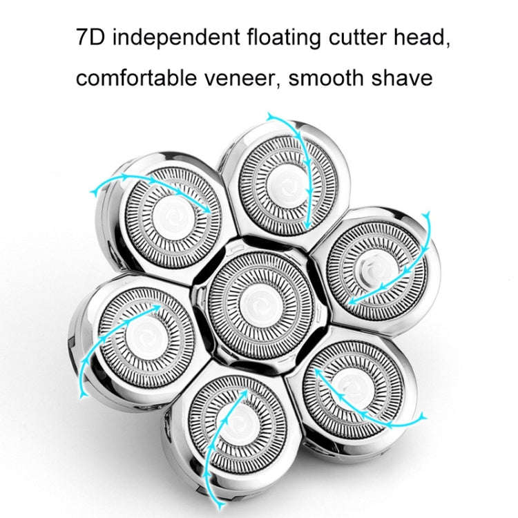 Shaver Replaceable Washable Double Ring Knife Mesh Floating Head 7 Knife Net