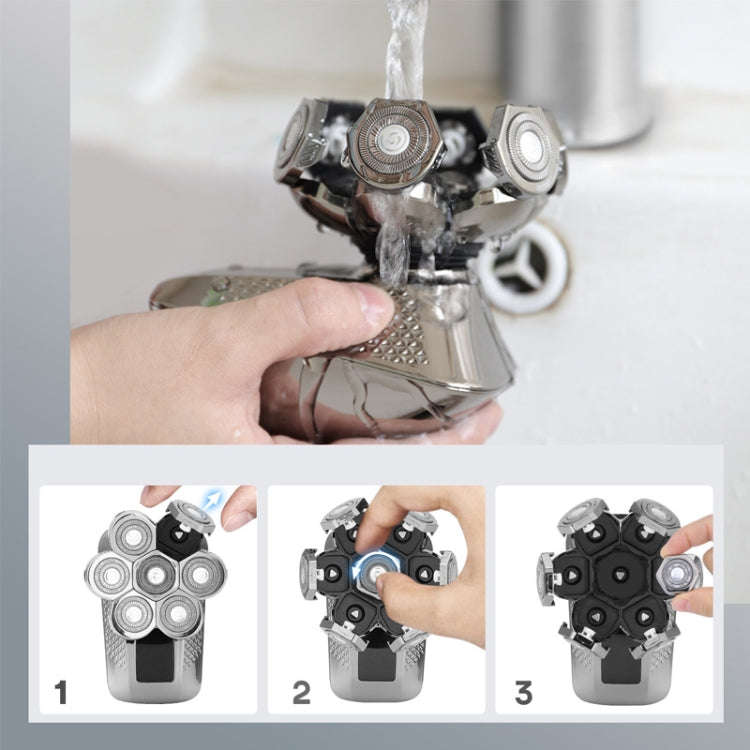 Shaver Replaceable Washable Double Ring Knife Mesh Floating Head 7 Knife Net