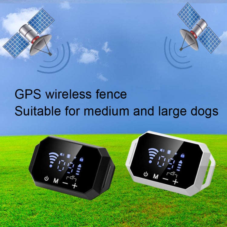 Dog Trainer Electronic Fence Smart GPS Wireless Bark Stop(White)