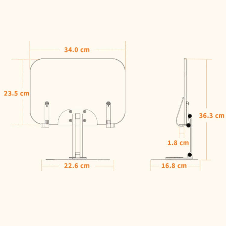 R04 Reading Bookshelf Desktop 360-degree Rotation Multi-function Liftable Tablet Bracket
